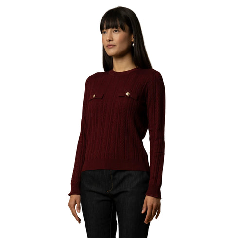 Kocca Maglia Maglia Donna a trecce con taschine S A25 - KOCCAJUDE - 10172 - S - Francavilla Moda